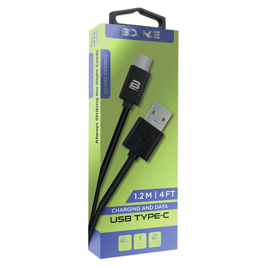 Bounce Cord Series 1.2m USB to Type-C Cable - Black