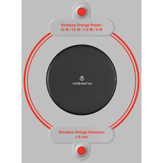 Volkano Caliber Series 15w Wireless Phone Charge Pad