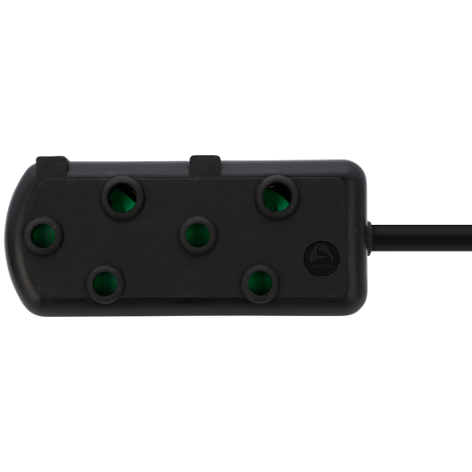 Switched Heavy Duty Side by Side (SBS) Extension Leads 20m- BK