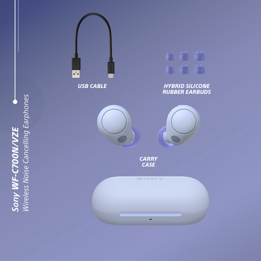 Sony WF-C700N (Violet) True Wireless Earbuds