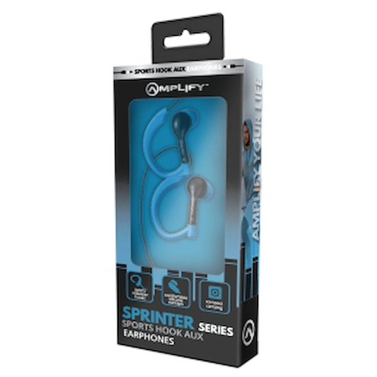 Amplify Sprinters sports hook earphones Black & Blue