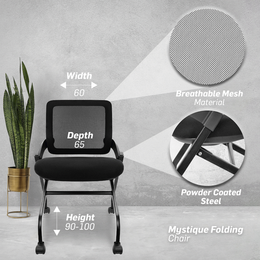 Everfurn Mystique Foldable Mid-Back Office Chair