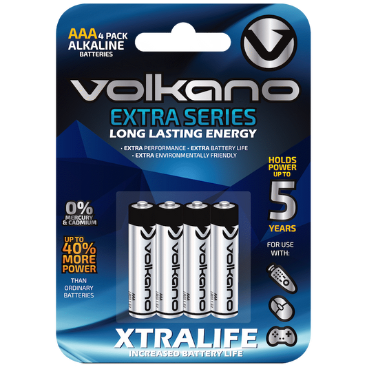 Volkano Extra series Alkaline Batteries AAA pack of 4