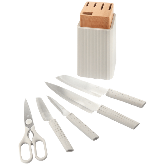 Kitchen Inspire 6pce Knife Block Set ( Order in Qty of 1)