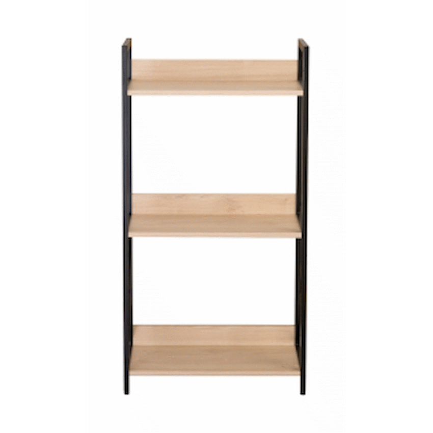 Everfurn Scandanavian Bookcase Medium with Steel Frame