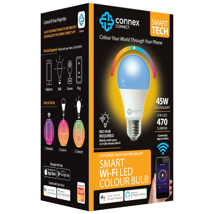 Smart Wi-Fi Bulb 6w LED RGB White Screw