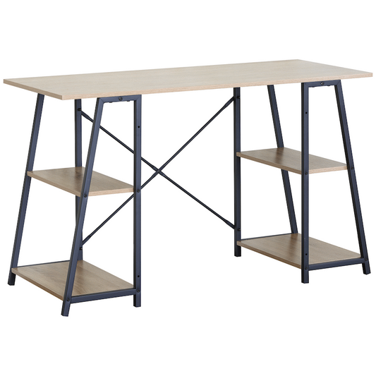 Everfurn Jordan Office Desk with 4 Shelves
