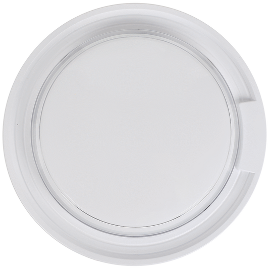 Ellies Cresent Series AC 24W Round LED Bulkhead - PC - WT