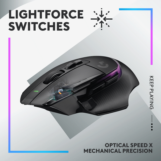 Logitech(R) G502 X PLUS Wireless Gaming Mouse - Black