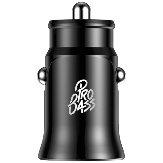 Pro Bass on the Go Dual USB + Type-C 12w Car Charger