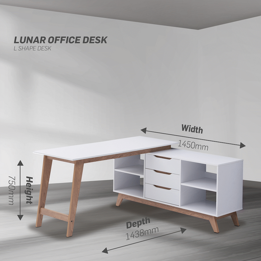 Everfurn Lunar Office Desk - 2 Boxes