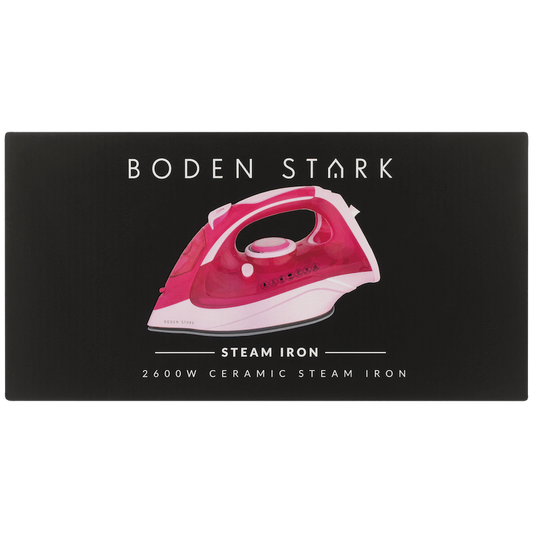Boden Stark 2600W Ceramic Steam Iron - Pink