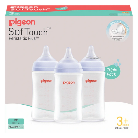 Pigeon Softtouch Bottle 240ml - Triple Pack