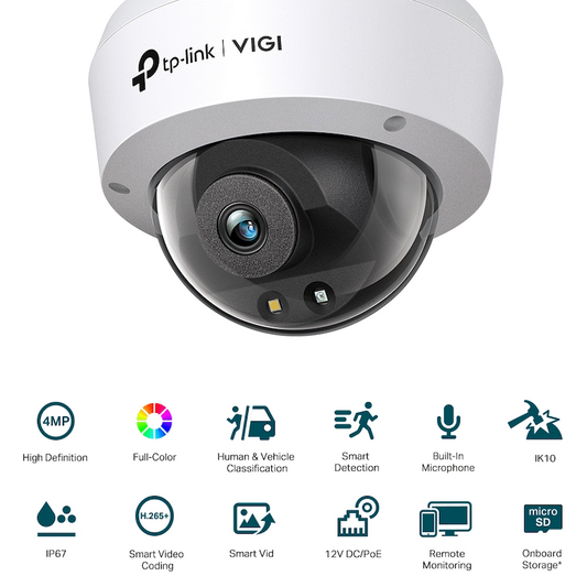 TP-Link Vigi C240 4MP 2.8mm Full-Colour Dome Network Camera