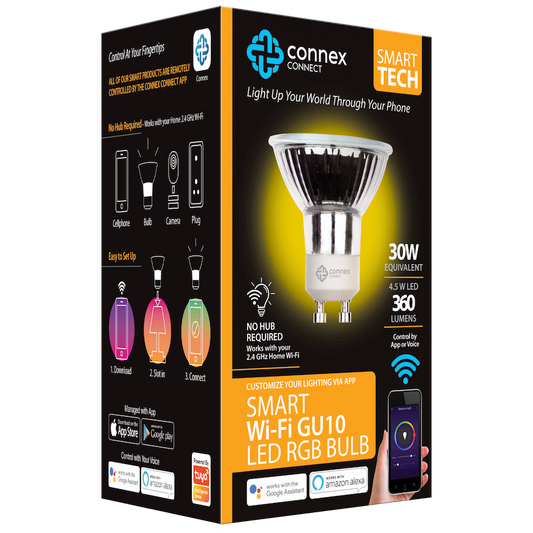 Smart Wi-Fi Bulb 4.5w LED RGB White GU10