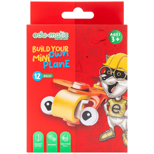 Edu-matic Flexi Build Mini Kit - Airplane - 12 pcs