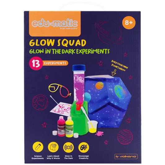 Edu-Matic Glow Squad: Experiment Kit with 13 Fluorescent Experiments
