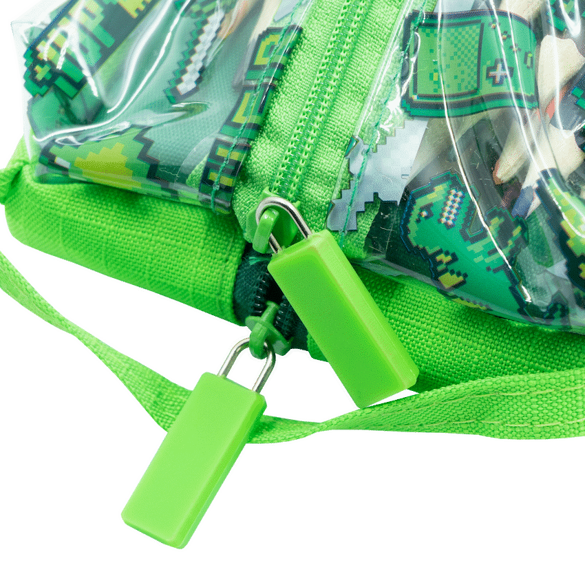 Quest Clear PVC Pencil Case - Gamer Green