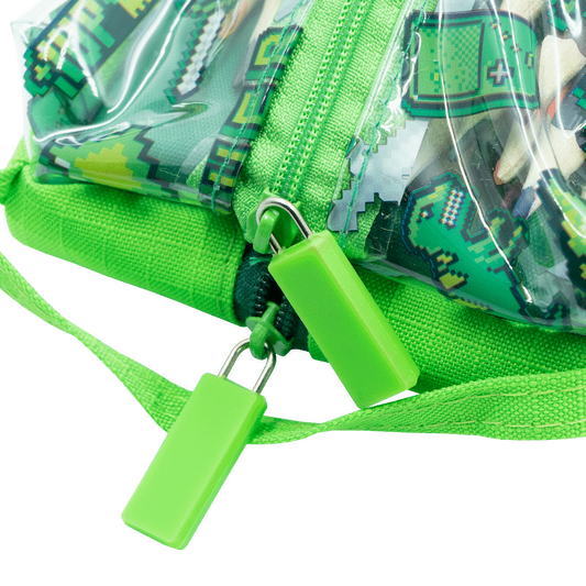 Quest Clear PVC Pencil Case - Gamer Green