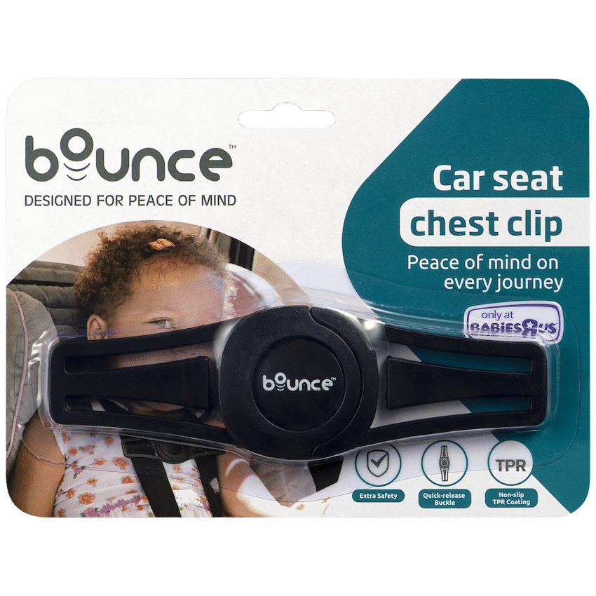 Bounce Car Seat Strap Chest Clip Black