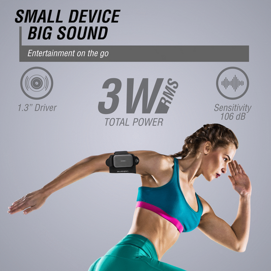 Volkano Pumped Series Wearable Speaker with Armband - Blue/Green