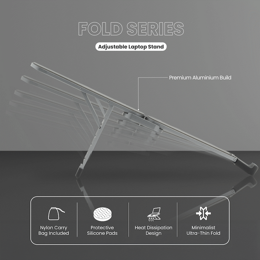 Volkano Fold Series Adjustable Aluminium Laptop Stand