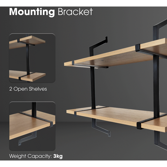 Everfurn Retro 2 Tier Wall Shelf