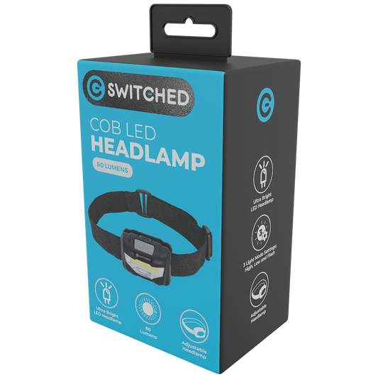 SWITCHED 80 Lumen LED Headlamp - Black