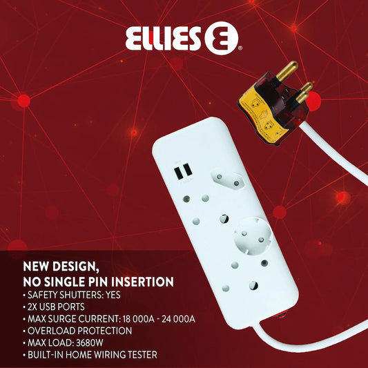 Ellies 4-Way High Surge Multiplug