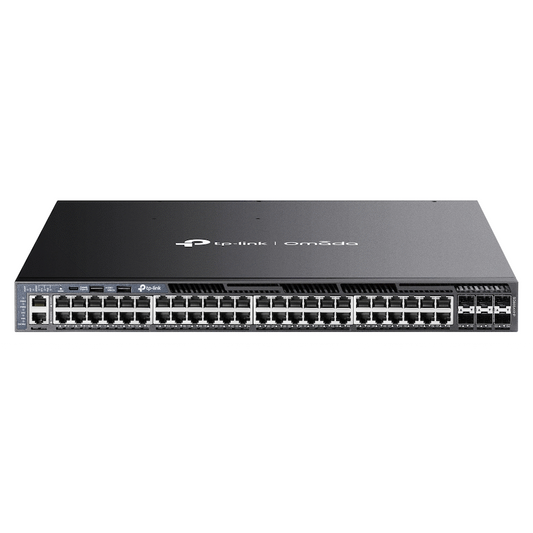 TP-Link Omada SG6654XHP 48-Port Gigabit Stackable L3 Managed PoE+ Switch with 6 10G Slots