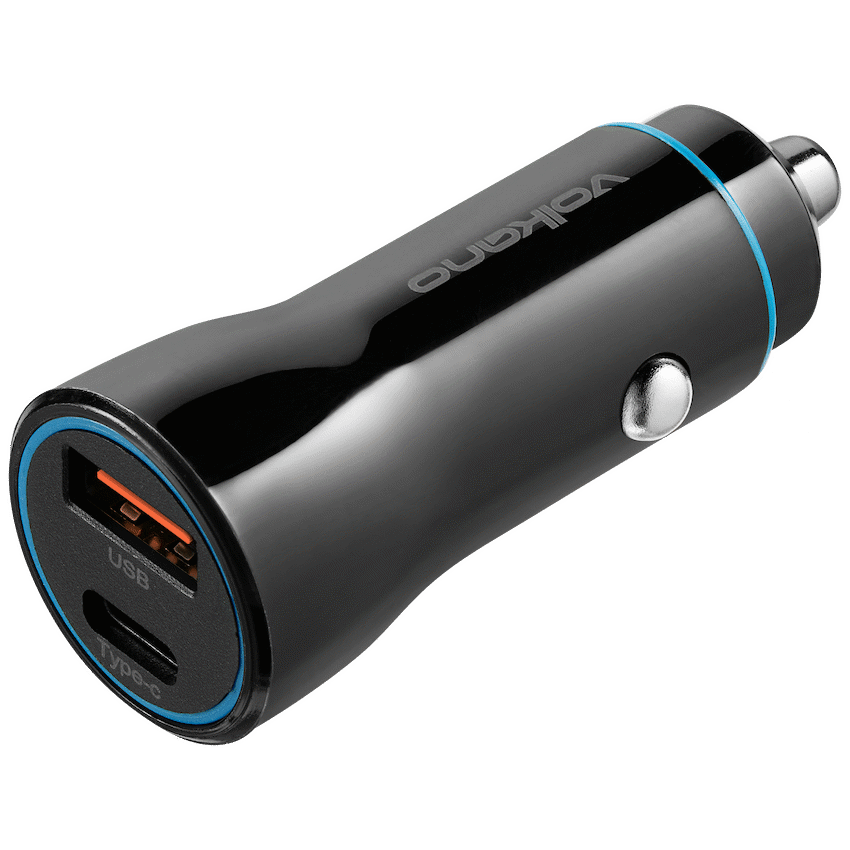 Volkano Cruise Series Car Charger with P.D. and USB Q.C.