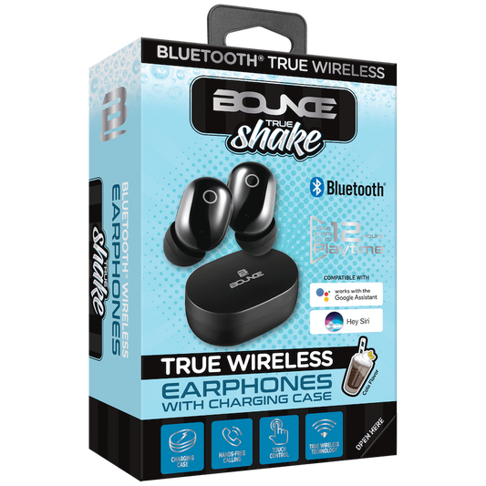 Bounce True Shakes Series True Wireless Earphones - Black