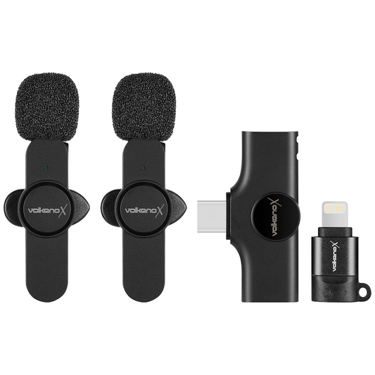 VolkanoX Prodigy Series Wireless Lavalier Microphone - Black