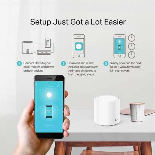 TP-Link Deco X10 (3-Pack) AX1500 Whole-Home Mesh Wi-Fi 6 System (Tri-Band)