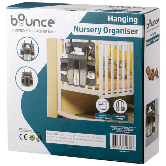 Bounce Hanging Nursery Organiser Grey