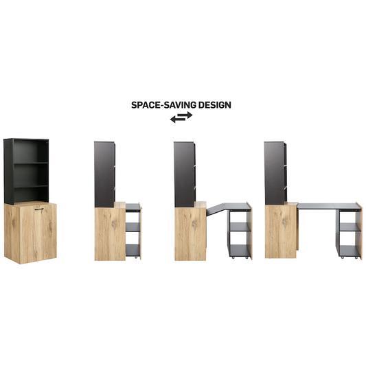 Adaptive Desk, With Bookshelf
