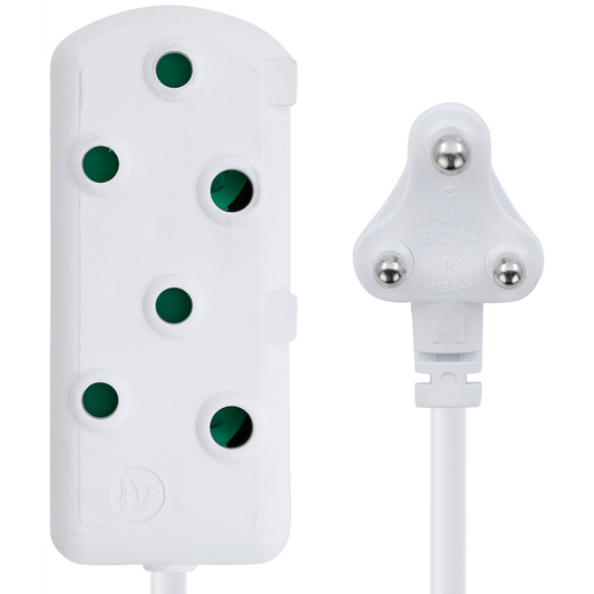 SWITCHED Heavy DUTY Side By Side(SBS) EXTENSION LEADS 3M - WT