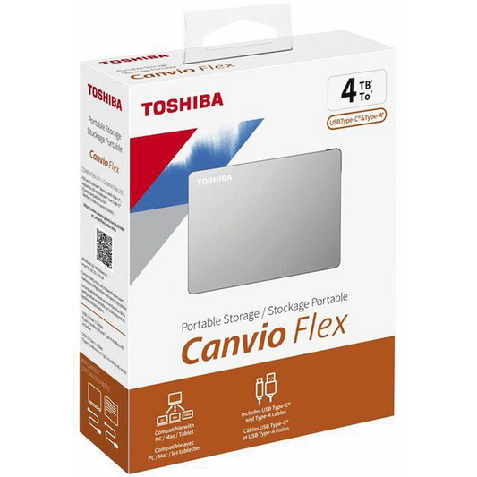 Toshiba Canvio Flex 4TB Silver 2.5"