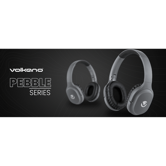 Volkano Pebble Series Bluetooth Headphones - Dark Grey