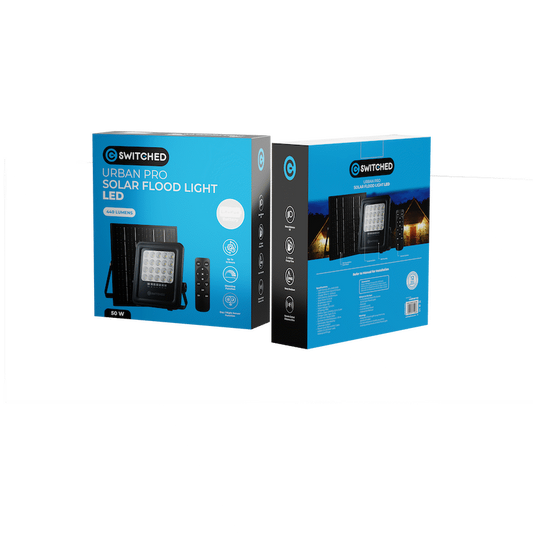Switched Urban Pro Series - 50w Solar Floodlight with Remote