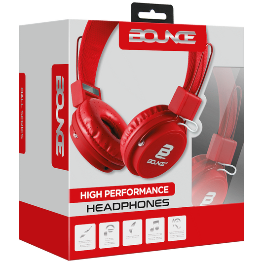 Bounce Ball Headphone - Red