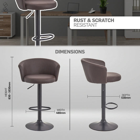 Everfurn Titan Barstool Brown - Single