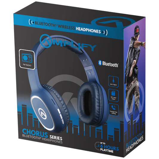 Amplify Chorus series Bluetooth Wireless Headphones - Dark blue
