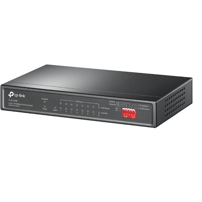 TP-Link TL-SF1009P 9-Port 10/100Mbps Desktop Switch with 8-Port PoE+