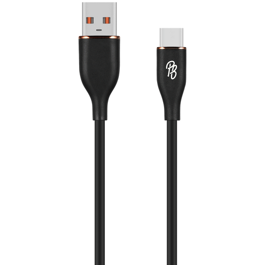 Pro Bass FlexiCord Series 2m USB to Type-C Charging Cable - Black