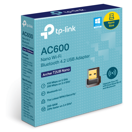 TP-Link Archer T2UB Nano AC600 Nano Bluetooth Wireless USB Adapter