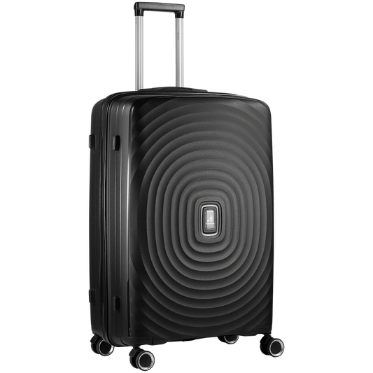 Travelwize Ripple PP 4-Wheel Spinner 3 Pc Luggage Set - Black