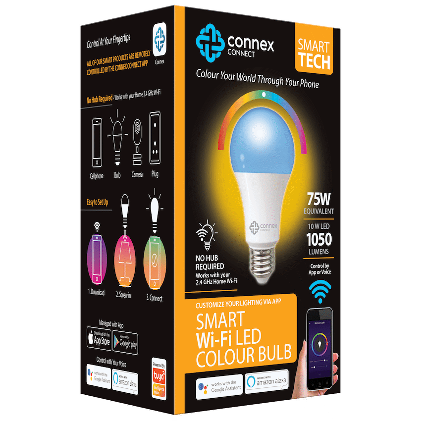 Smart Wi-Fi Bulb 10w LED RGB White Screw