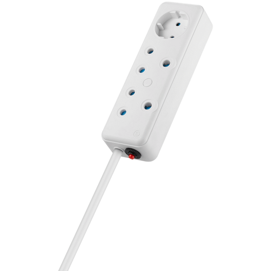 SWITCHED 3 Way Multiplug - White