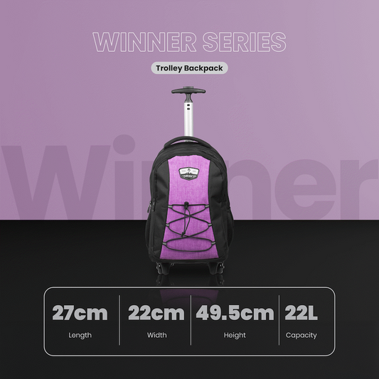 Volkano Winner Trolley Backpack 22L Pink